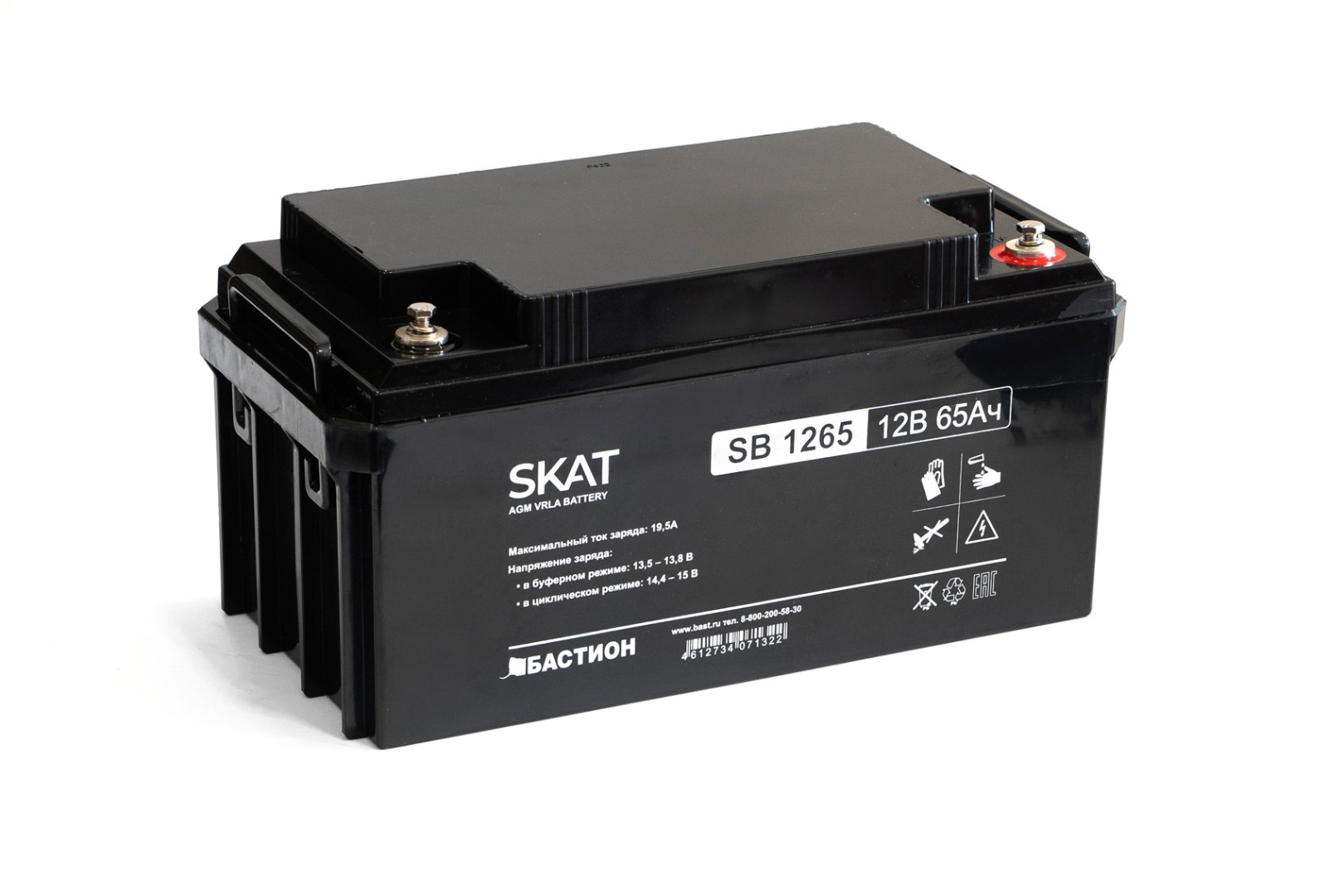 Аккумуляторная батарея для ОПС Бастион SKAT SB 1265, 12V, 65Ah (2541)