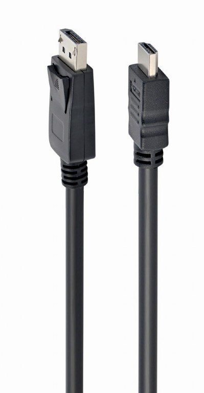 Кабель DisplayPort(20M)-HDMI(19M), экранированный, 7.5 м, черный Gembird/Cablexpert (CC-DP-HDMI-7.5M)