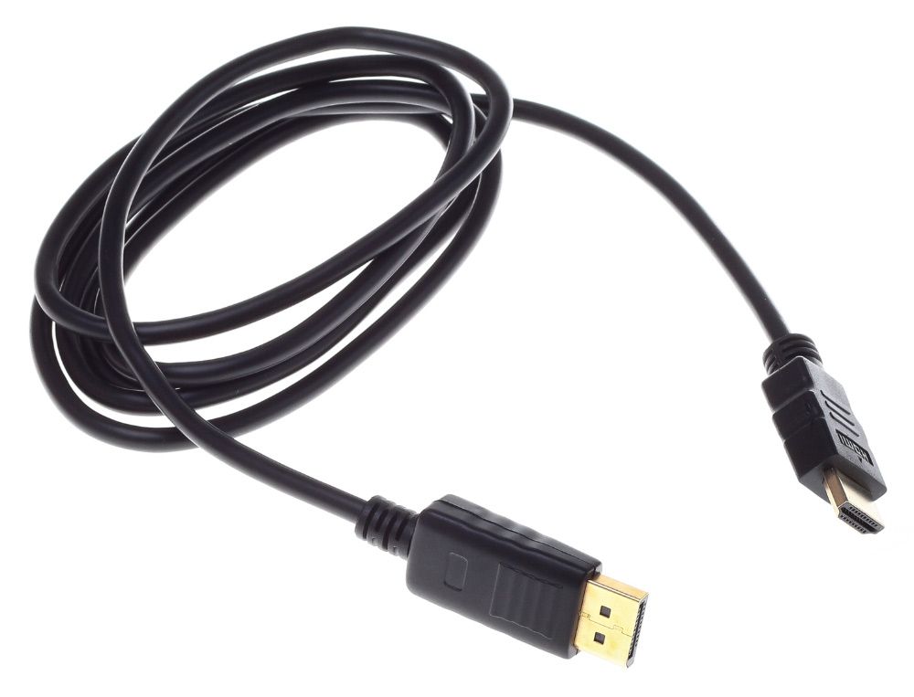 

Кабель DisplayPort(20M)-HDMI(19M), экранированный, 1.8 м, черный Buro (BHP RET HDMI_DPP18)