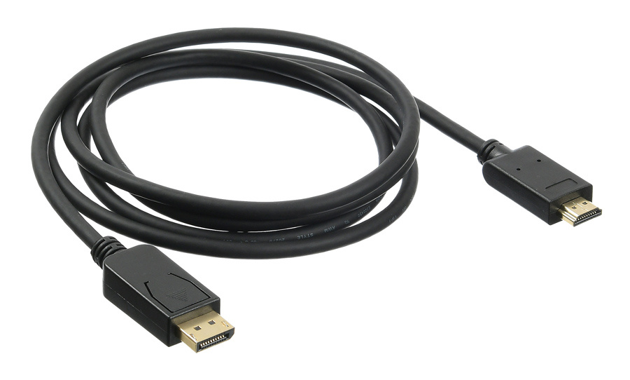 

Кабель DisplayPort(20M)-HDMI(19M) v1.2, 3 м, черный Buro (BHP DPP_HDMI-3)