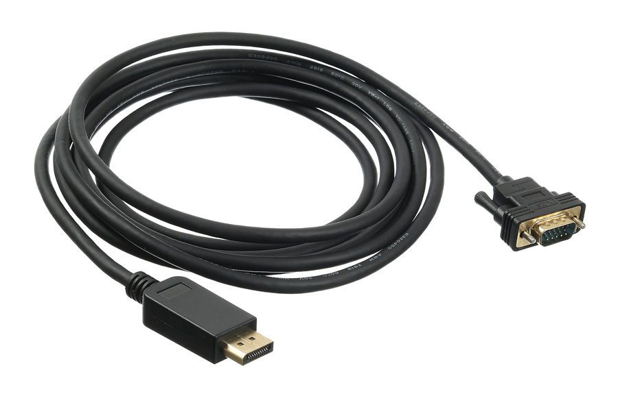 

Кабель DisplayPort(20M)-VGA(15M), 3 м, черный Buro (BHP DPP_VGA-3)