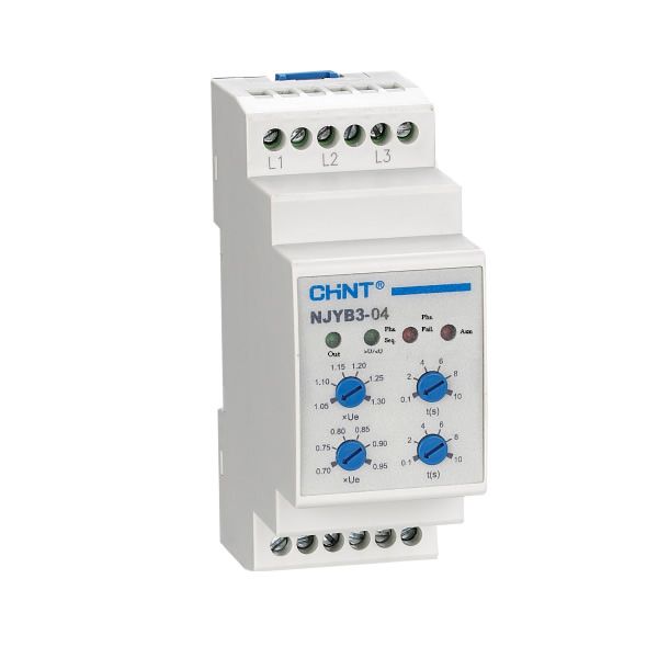 

Реле контроля фаз CHINT NJYB3-8, белый (636033), NJYB3-8