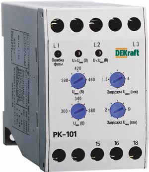 

Реле контроля фаз DEKraft РК-101, белый (23300DEK), РК-101
