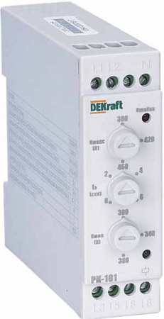 Реле контроля фаз DEKraft РК-101, белый (23301DEK) - фото 1