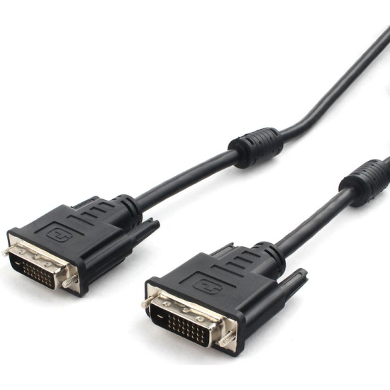 

Кабель DVI-D(25M)-DVI-D(25M), экранированный, ферритовый фильтр, 1.8 м, черный Cablexpert (CC-DVI2L-BK-6)