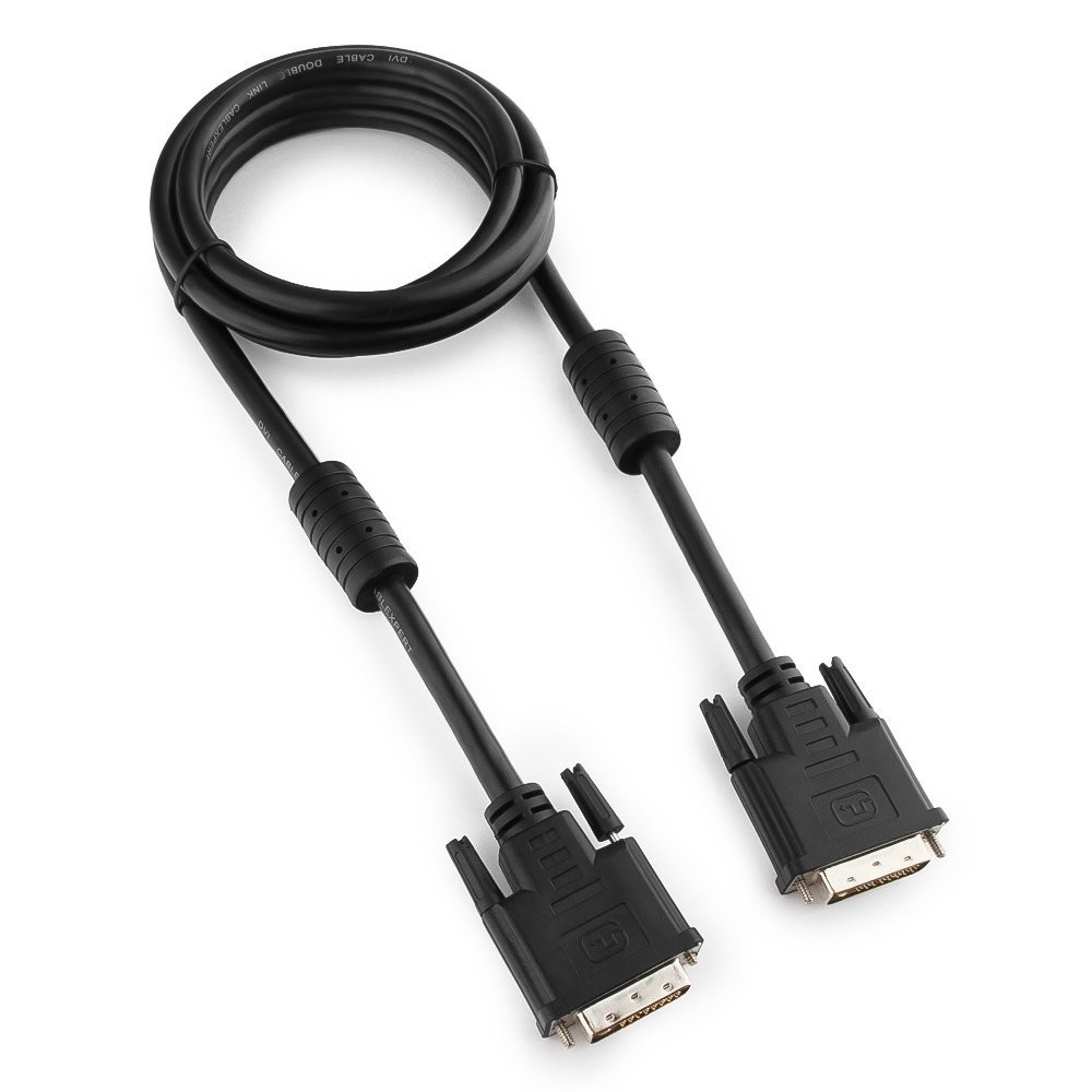 

Кабель DVI-D(25M)-DVI-D(25M), экранированный, ферритовый фильтр, 4.5 м, черный Cablexpert (CC-DVIL-BK-15)