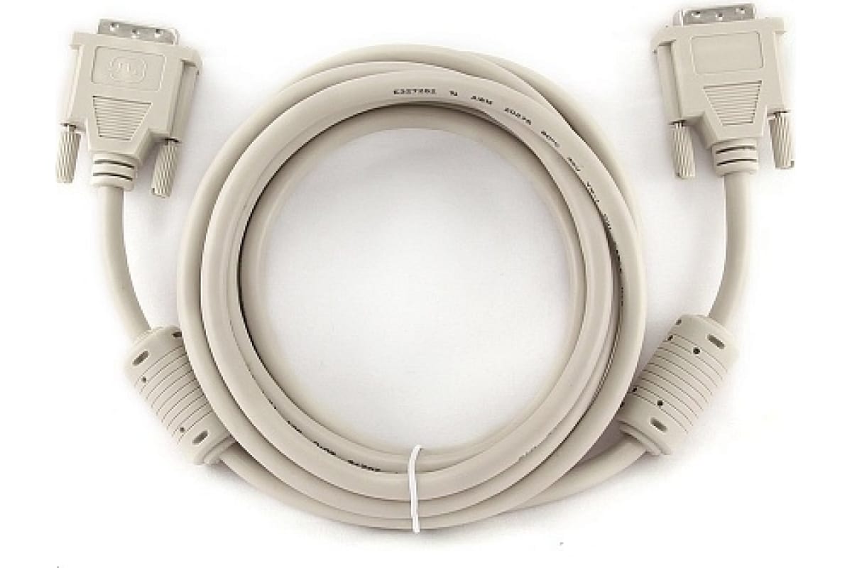 

Кабель DVI-D(25M)-DVI-D(25M), 8K, экранированный, ферритовый фильтр, 3 м, бежевый Cablexpert (CC-DVI2-10)