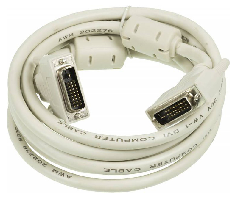 

Кабель DVI-D(25M)-DVI-D(25M) Dual Link, 3 м, черный Ningbo (6928431200865)