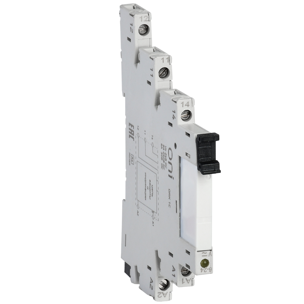 

Реле интерфейсное ONI ORK, 24В, белый (ORK-1-1C-DC24V), ORK