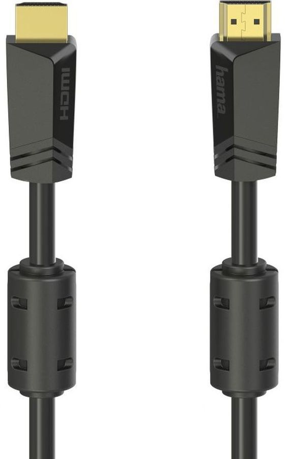 

Кабель HDMI(19M)-HDMI(19M) 4K, экранированный, ферритовый фильтр, 10 м, черный Hama H-205009 (00205009), H-205009