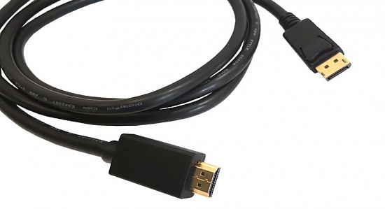 

Кабель DisplayPort(20M)-HDMI(19M), экранированный, 3 м, черный Kramer C-DPM/HM-10 (97-0601010), C-DPM/HM-10