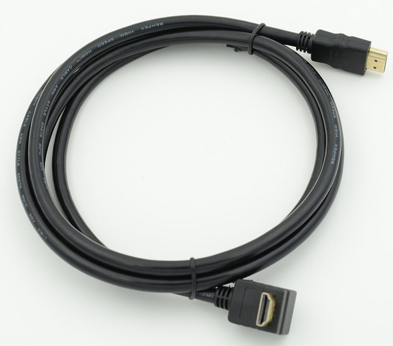 

Кабель HDMI(19M)-HDMI(19M) угловой v1.3, 1.8 м, черный Behpex (6926698140009)