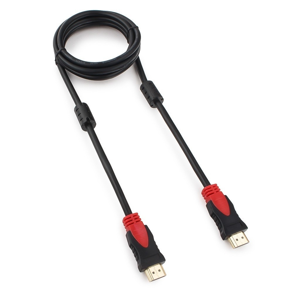 Кабель HDMI(19M)-HDMI(19M) v1.4 4K, экранированный, ферритовый фильтр, 1 м, черный Gembird/Cablexpert (CC-S-HDMI03-1M)