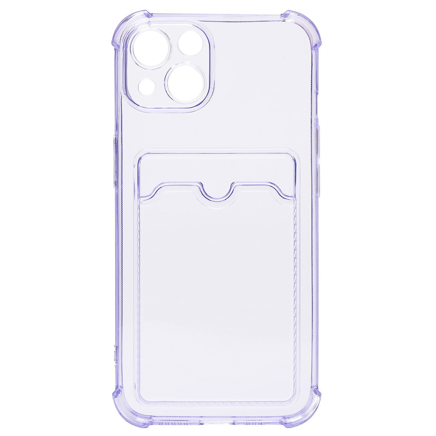 

Чехол-накладка SC278 с картхолдером для смартфона Apple iPhone 13, силикон, светло-фиолетовый (205963)