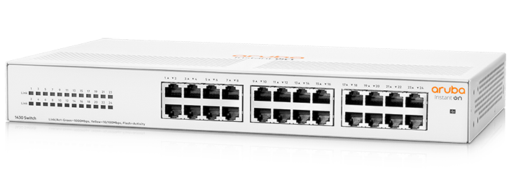 

Коммутатор HPE Aruba Instant On 1430 24G Switch, кол-во портов: 24x1 Гбит/с, установка в стойку (R8R49A), 24G Switch