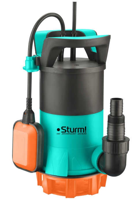 

Электрический водяной насос Sturm! WP9775P VU, 750 Вт, погружной, дренажный, производительность 15.9 м³/час, глубина погружения 7 м, 4 кг (WP9775P VU), WP9775P VU