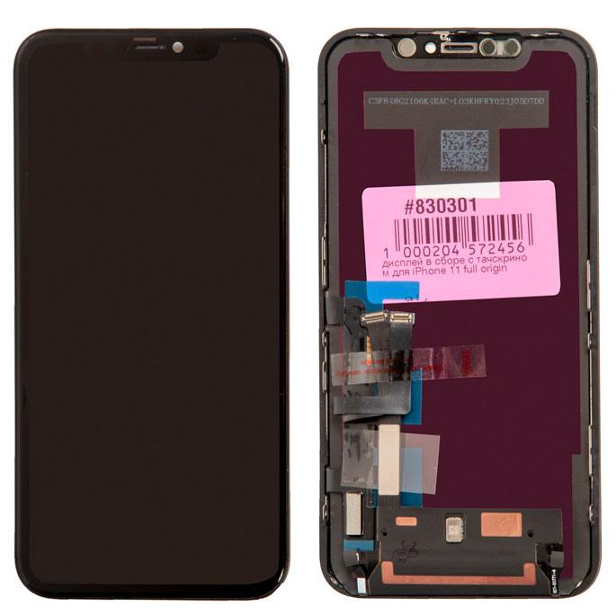 

Дисплей в сборе с тачскрином для Apple Iphone 11 full original, черный (830301)