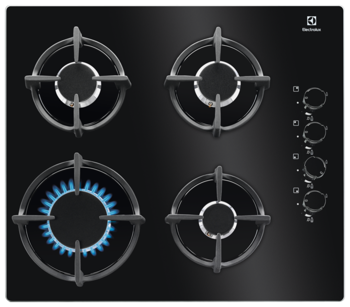

Газовая варочная панель ELECTROLUX EGG6407K, 4 конфорки, черный (EGG6407K), Черная, EGG6407K