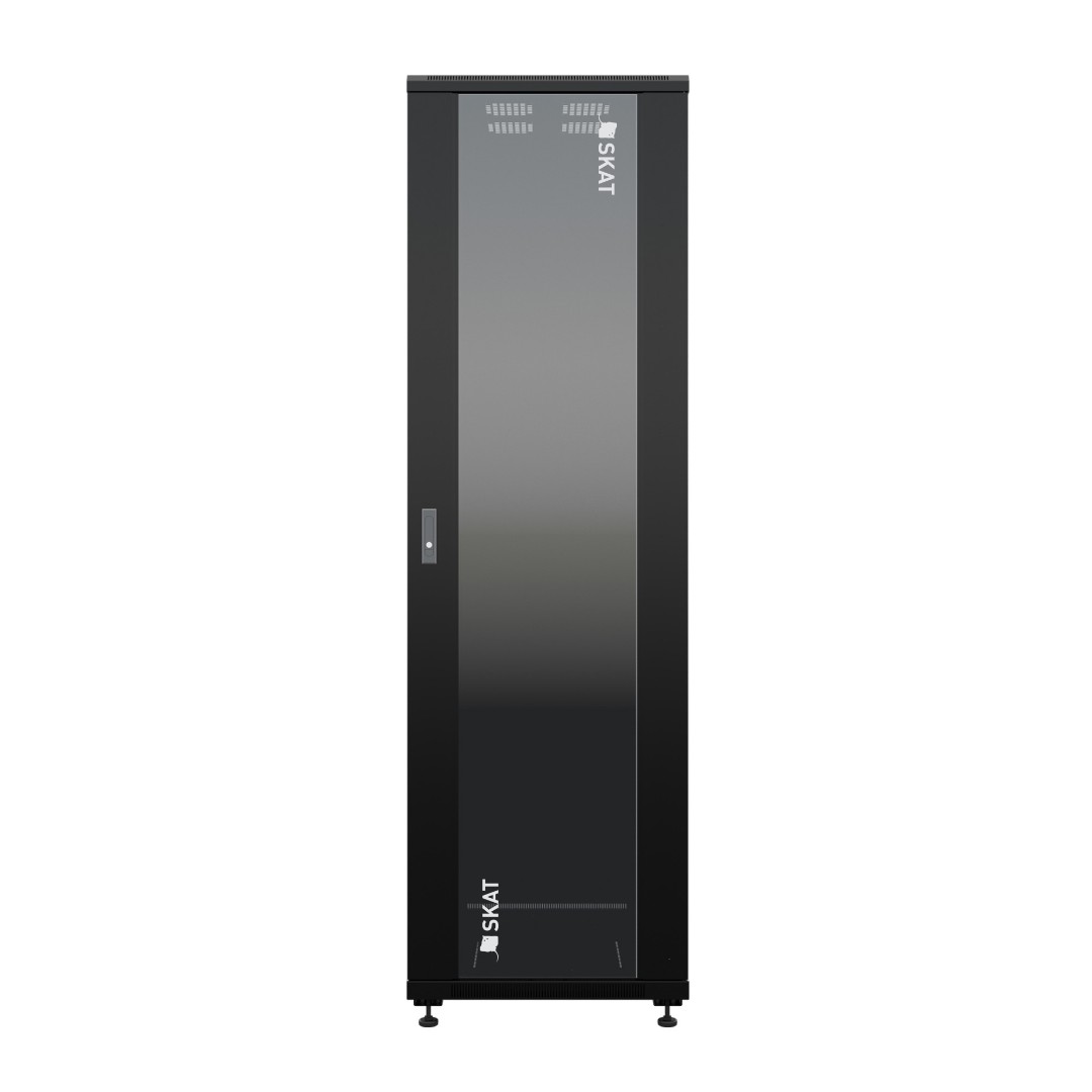 

Шкаф серверный напольный 22U 600x800 мм, стекло, черный, Бастион SKAT TB-22R680GF-B (4402), TB-22R680GF-B