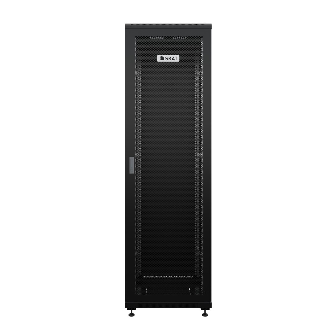 Шкаф серверный напольный 22U 600x800 мм, перфорация, черный, Бастион SKAT TB-22R680PF-B (4403)