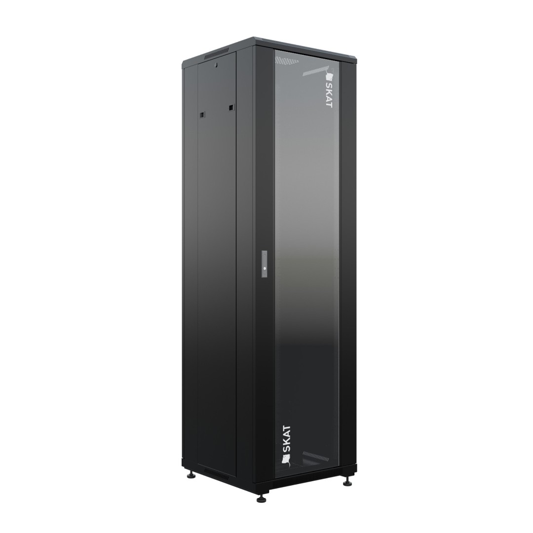 Шкаф серверный напольный 32U 600x600 мм стекло черный Бастион SKAT TB-32R660GF-B 4404 51100₽