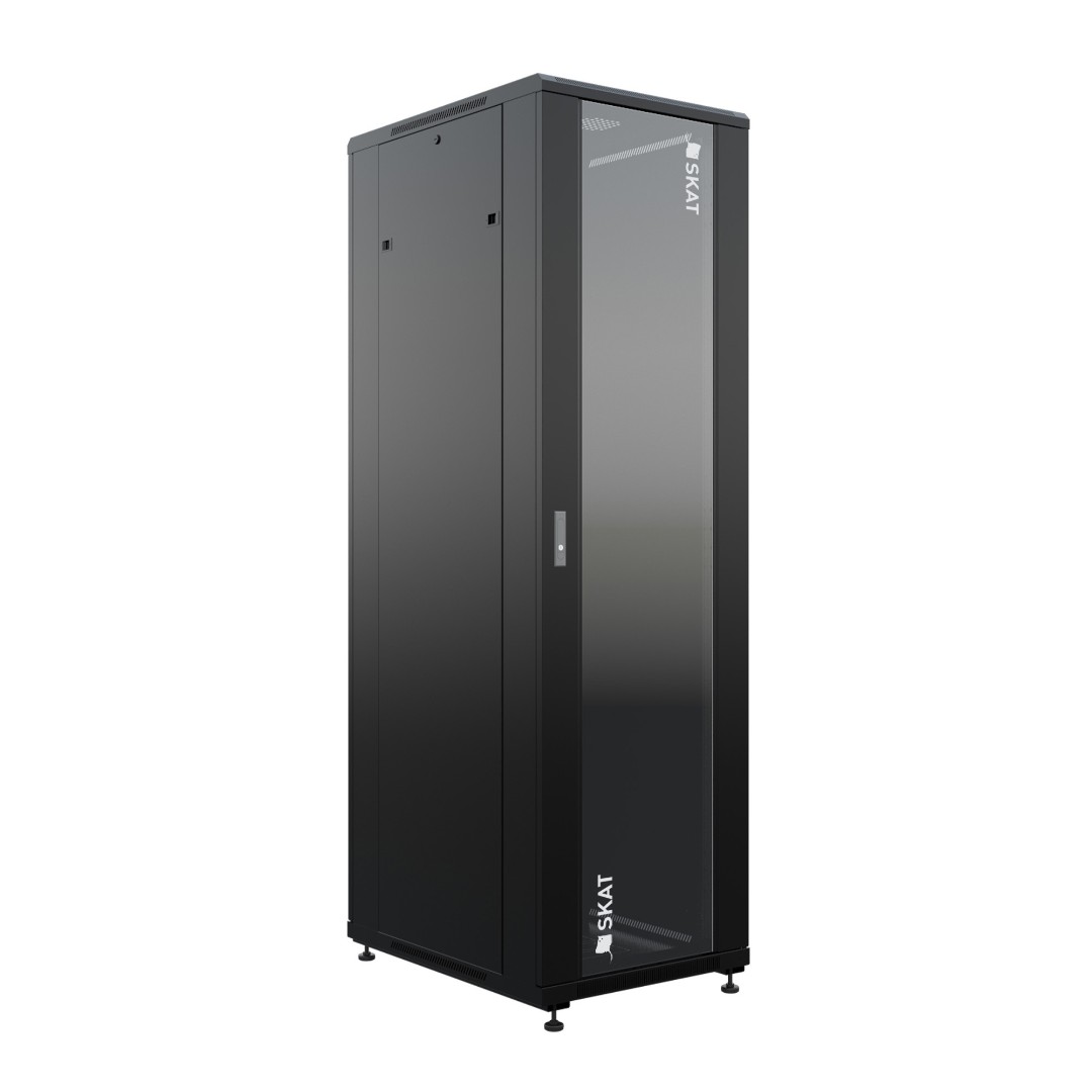 Шкаф серверный напольный 32U 600x800 мм, стекло, черный, Бастион SKAT TB-32R680GF-B (4405)
