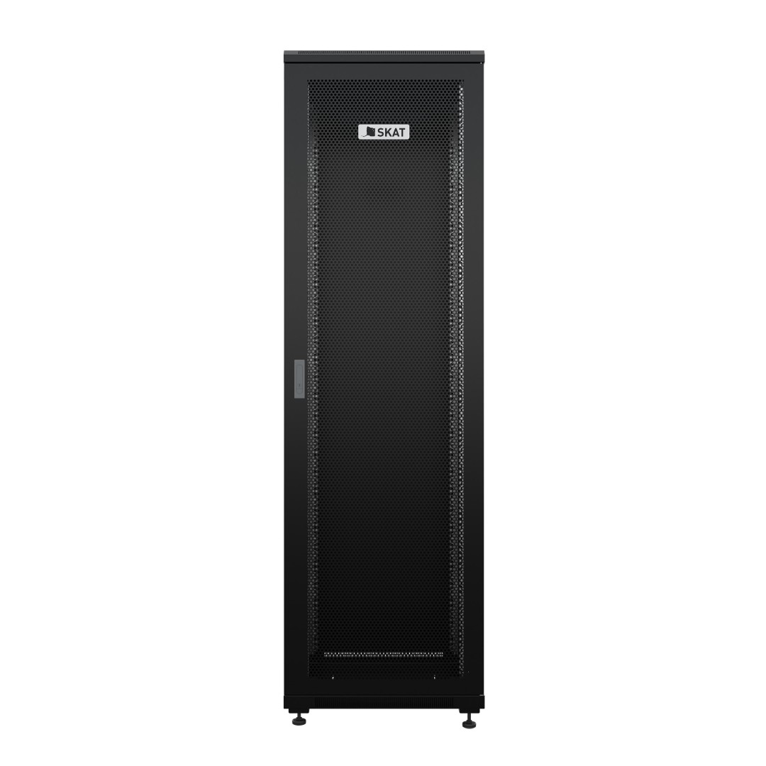 Шкаф серверный напольный 42U 600x600 мм, перфорация, черный, Бастион SKAT TB-42R660PF-B (4426)