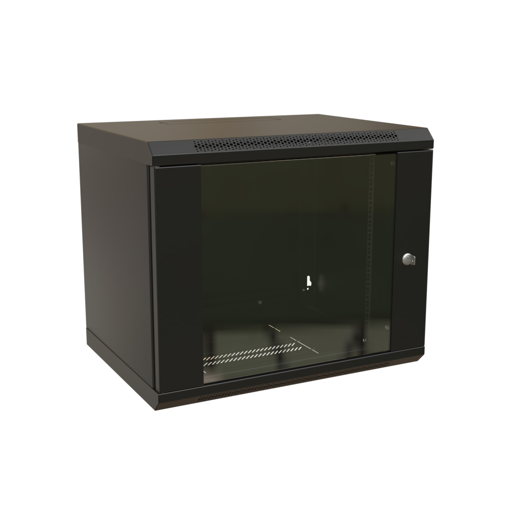 Шкаф WRline WR-TW-1266-GP-RAL9004 12U, 600x600 мм (WR-TW-1266-GP-RAL9004)