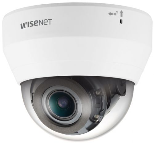 

IP-камера Wisenet 3.2 мм - 1 см, купольная, 2Мпикс, CMOS, до 1920x1080, до 30 кадров/с, ИК подсветка 20м, POE, -10 °C/+55 °C, белый (QND-6082R)