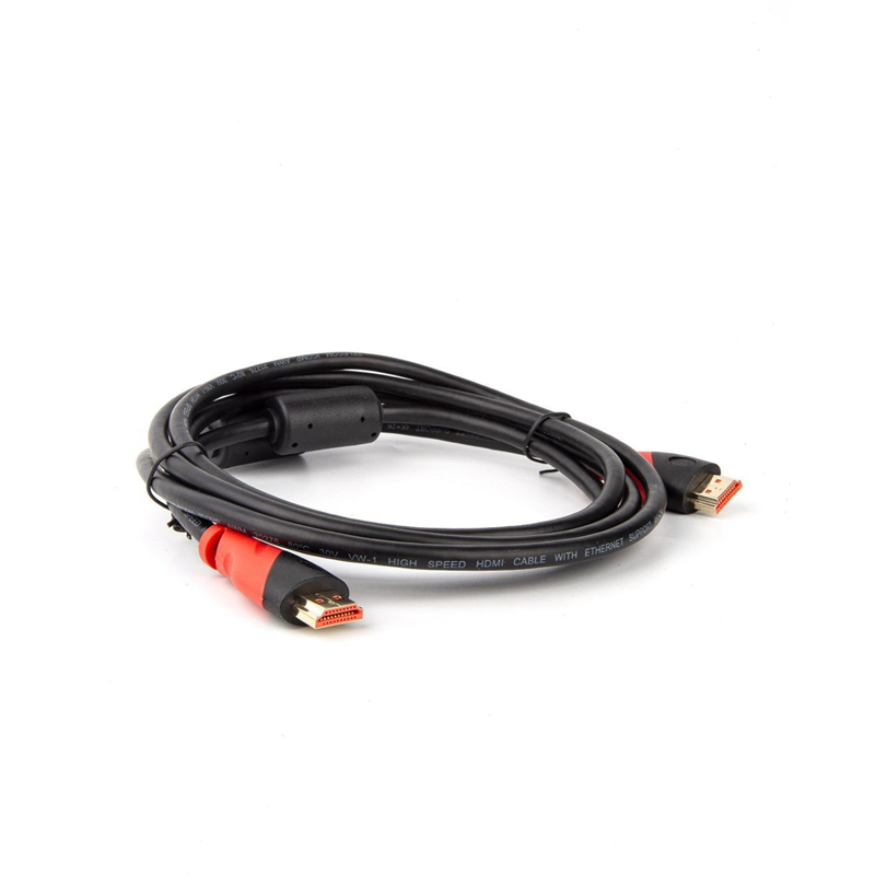 

Кабель HDMI(19M)-HDMI(19M) v2.0 4K, экранированный, ферритовый фильтр, 2 м, красный/черный Telecom PRO TCG220F (TCG220F-2M), TCG220F