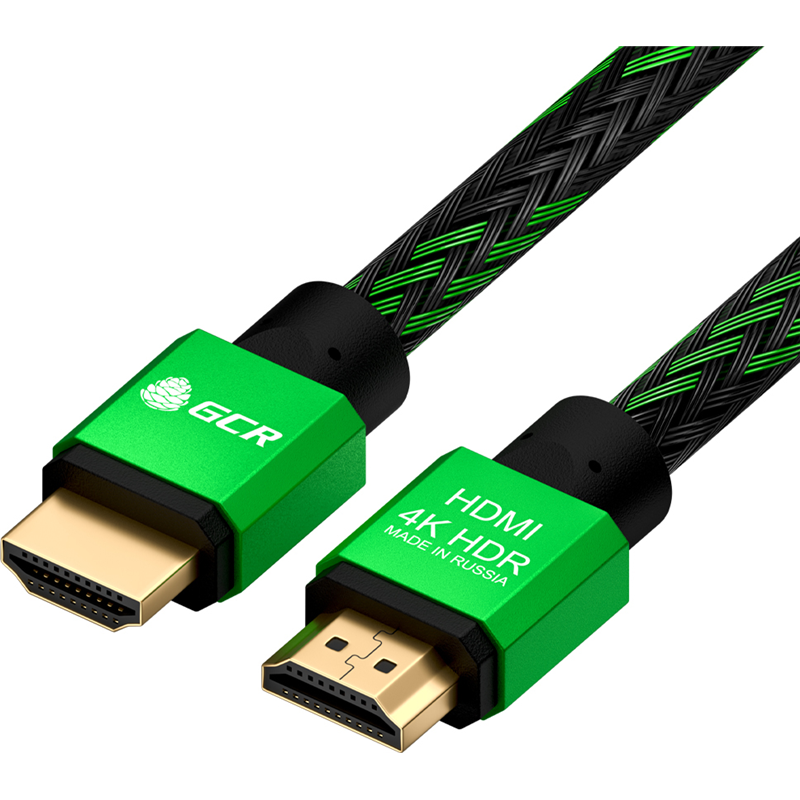 

Кабель HDMI(19M)-HDMI(19M) v2.0 4K, экранированный, 1.5 м, зеленый Greenconnect (GCR-52210)