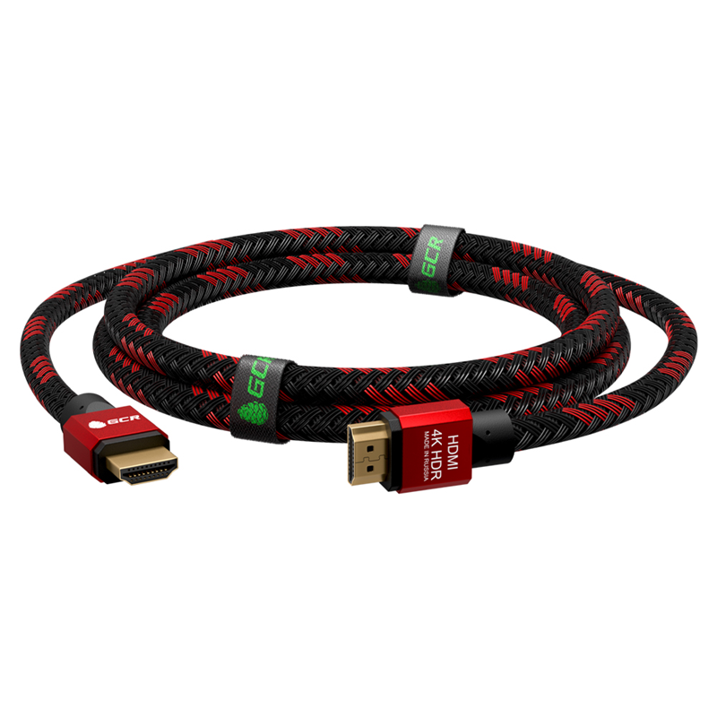 

Кабель HDMI(19M)-HDMI(19M) v2.0 4K, экранированный, 30 см, красный Greenconnect (GCR-52289)