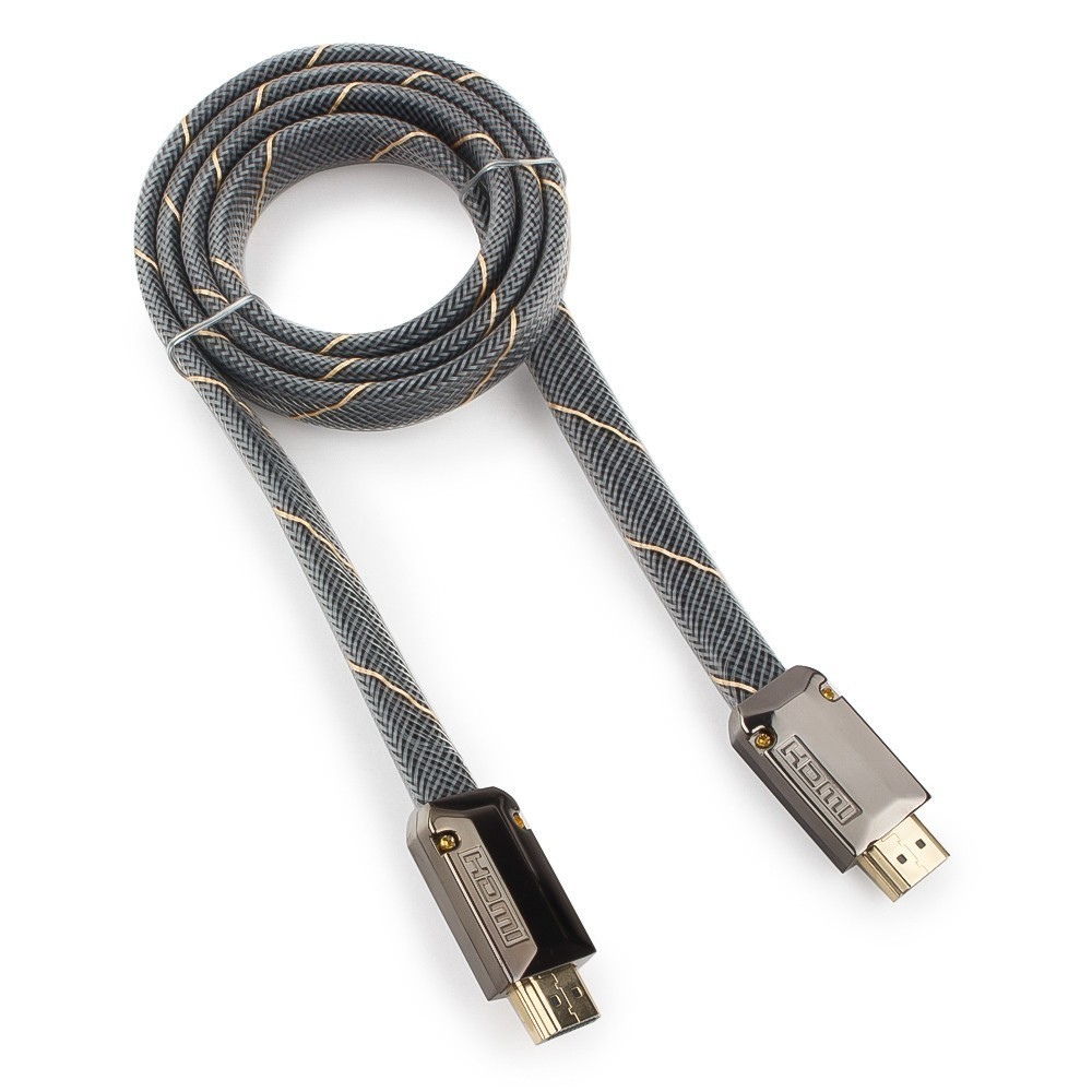 

Кабель HDMI(19M)-HDMI(19M) v2.0 4K, плоский, 1.8 м, серебристый Gembird/Cablexpert PLATINUM (CC-P-HDMI04-1.8M)