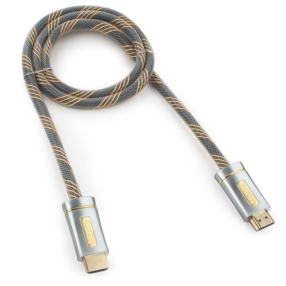 

Кабель HDMI(19M)-HDMI(19M) v2.0 4K, 1 м, золотистый Gembird/Cablexpert PLATINUM (CC-P-HDMI02-1M)