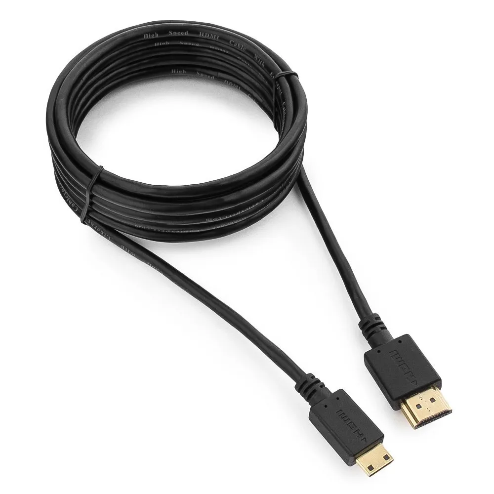 

Кабель HDMI(19M)-Mini HDMI(19M) v1.4, 3 м, черный Gembird/Cablexpert