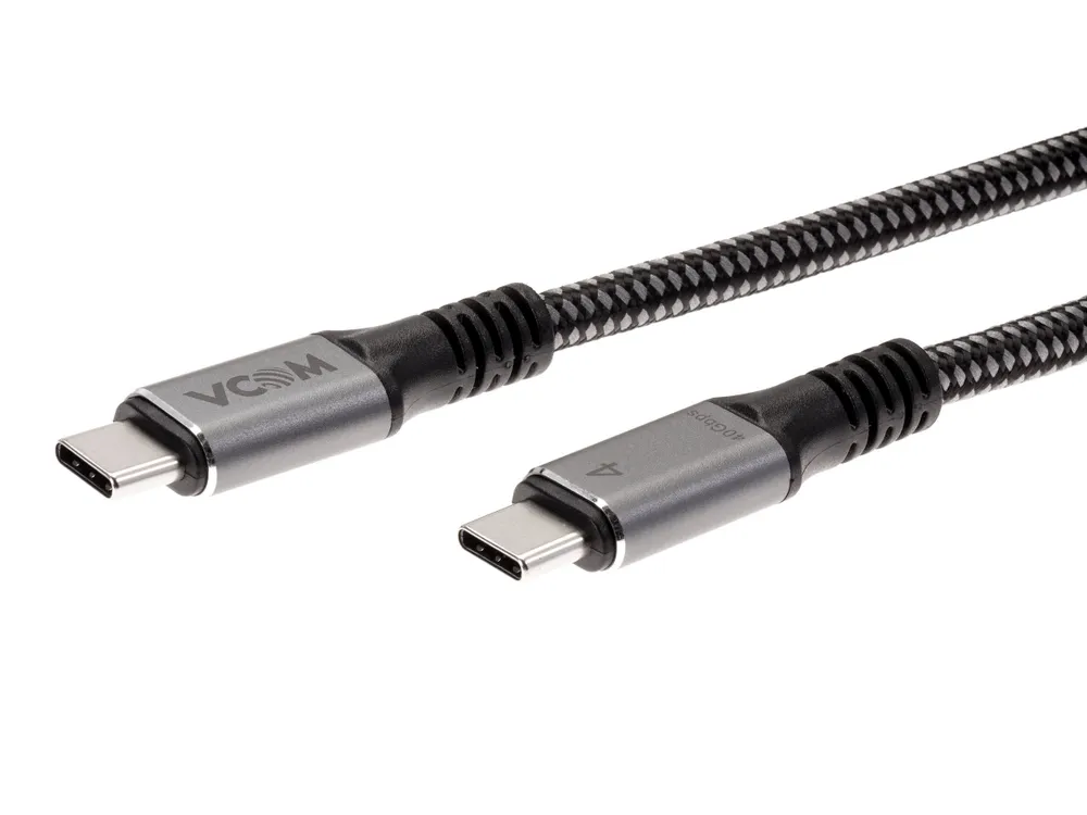 

Кабель USB Type-C-USB Type-C, экранированный, быстрая зарядка, 5A, 1.2 м, серый, VCOM (CU540M-1.2M)