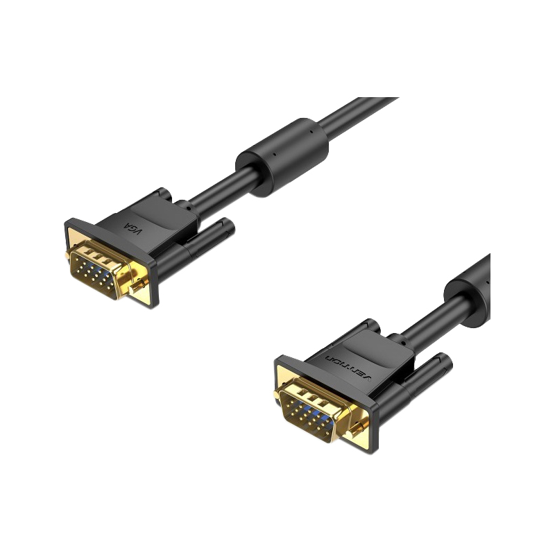 Кабель VGA(15M)-VGA(15M), ферритовый фильтр, 3 м, черный Vention (DAEBI)