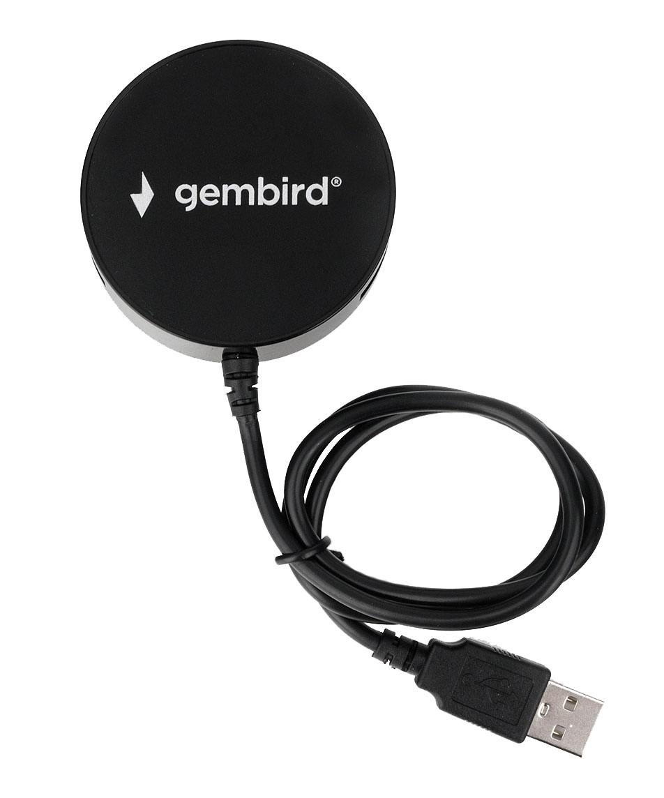 Концентратор Gembird UHB-241B, 4xUSB 2.0, черный (UHB-241B)
