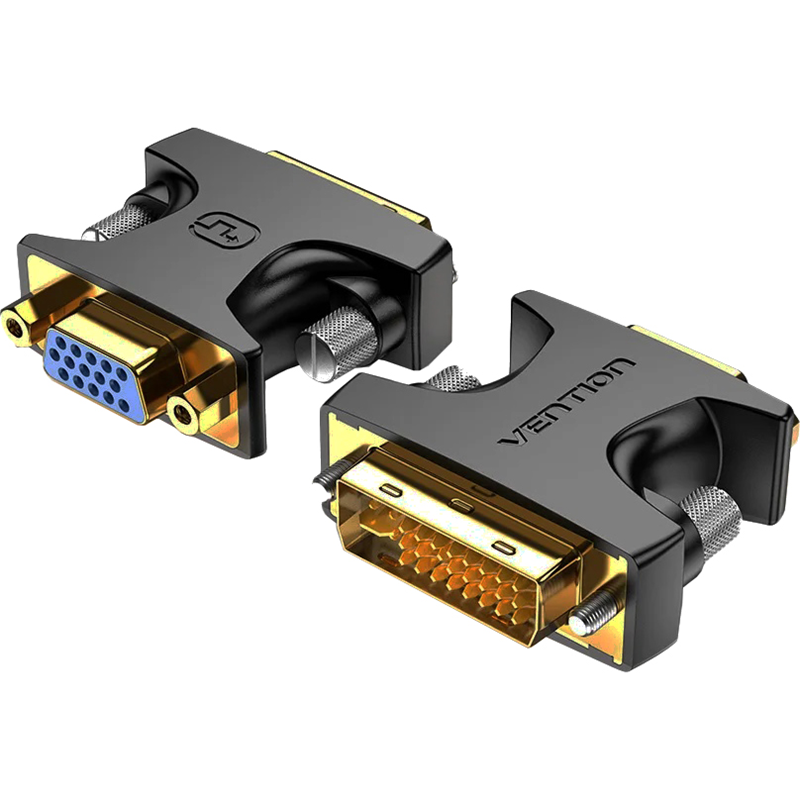 

Переходник (адаптер) DVI-I(29M)-VGA(15F), 10 см, черный Vention ECFB0 (ECFB0), ECFB0