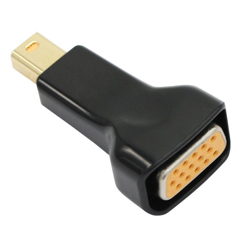 Переходник (адаптер) Mini DisplayPort(M)-VGA(15F) 4K, 5 см, черный VCOM (CA335) - фото 1
