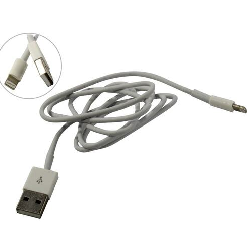 

Кабель Lightning 8-pin-USB, 1.5A, белый, MEDIAGADGET (MGSNL001GWT)