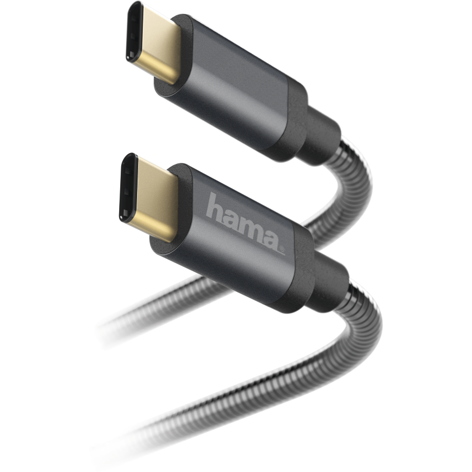 

Кабель USB 2.0 Type-C(m)-USB 2.0 Type-C(m), 1.5 м, черный, Hama (00183287)