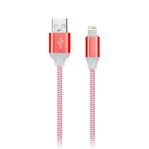 

Кабель USB-Lightning 8-pin, 1 м, красный, Smartbuy (iK-512ssbox red)