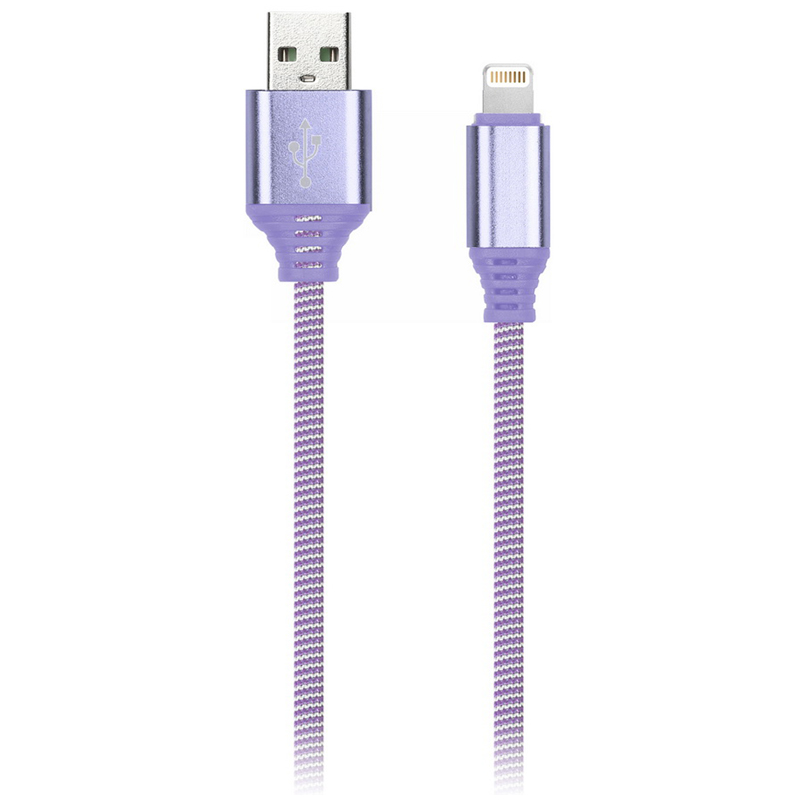 

Кабель USB 2.0(Am)-Lightning 8-pin(m), 2A, 1 м, фиолетовый, Smartbuy (iK-512NS violet), 0