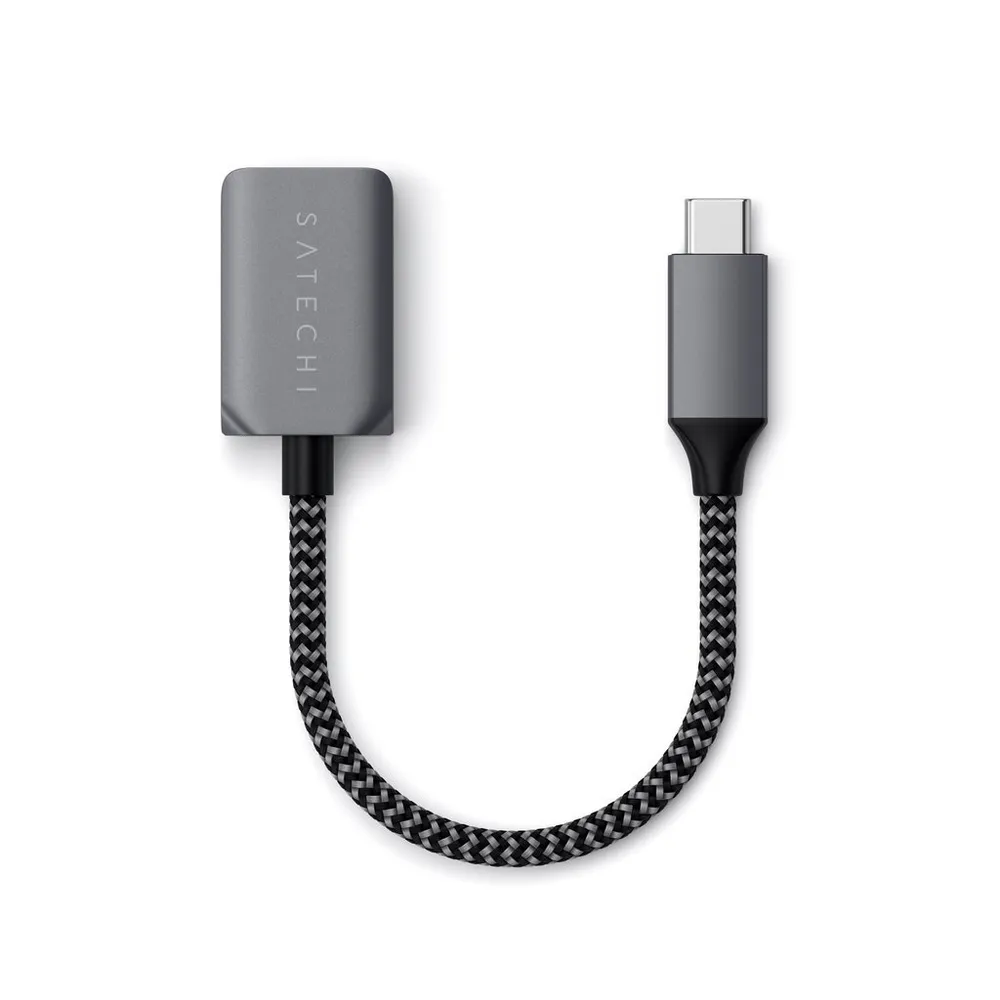 

Кабель-переходник (адаптер) USB Type-C(M)-USB(Af), 10 см, серый, Satechi (ST-UCATCM)