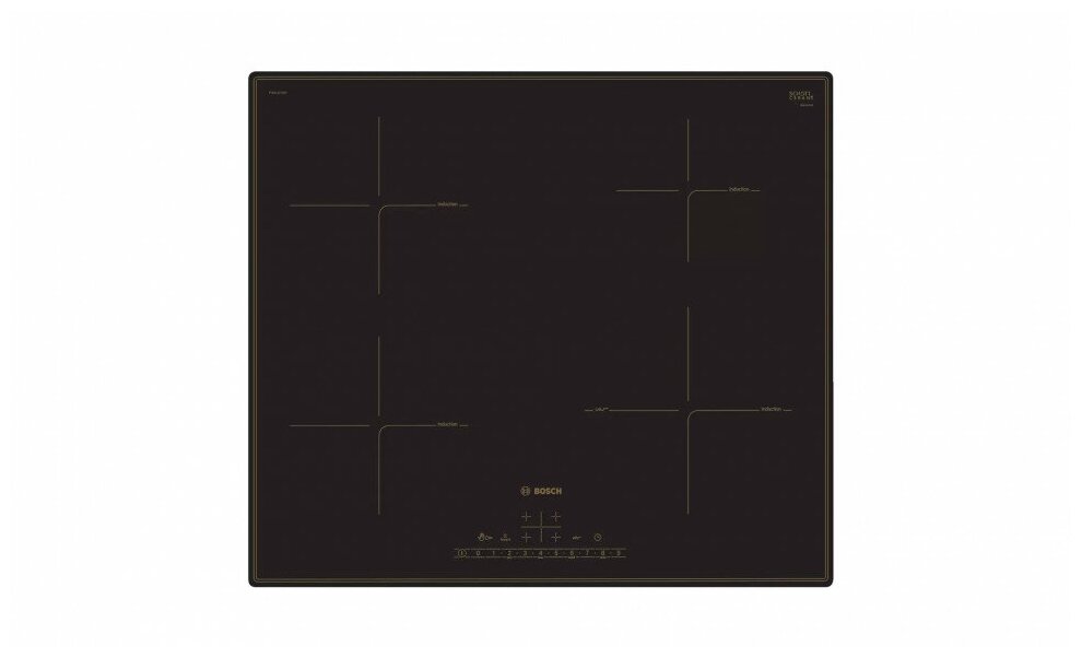 

Индукционная варочная панель Bosch Serie 6 PIE611FC5R 4 конфорки, черный (PIE611FC5R), Черная, PIE611FC5R