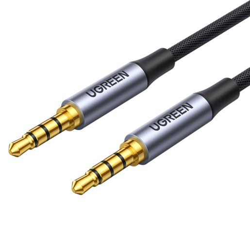 

Кабель Jack 3.5mm(4pin) (M)-Jack 3.5mm(4pin) (M), 1.5 м, черный UGREEN AV183 (20497), AV183