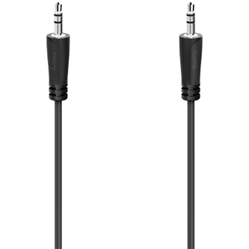 

Кабель Jack 3.5mm(M)-Jack 3.5mm(M), 75 см, черный Hama H-205115 (00205115), H-205115