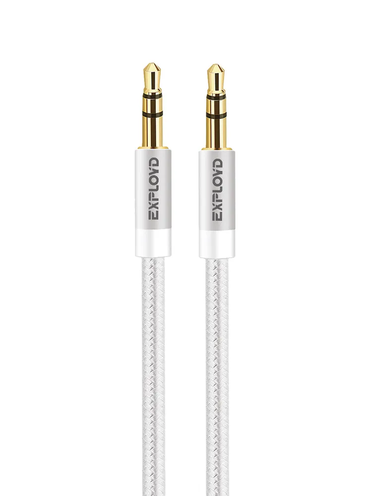 

Кабель Jack 3.5mm(M)-Jack 3.5mm(M), экранированный, 1 м, серебристый EXPLOYD SONDER (EX-K-642)