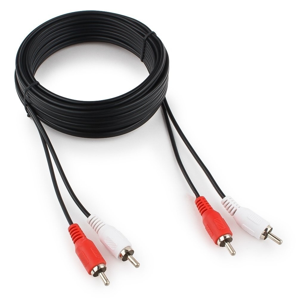 

Кабель соединительный 2xRCA(M)-2xRCA(M), 5 м, черный Gembird/Cablexpert (CCA-2R2R-5M)